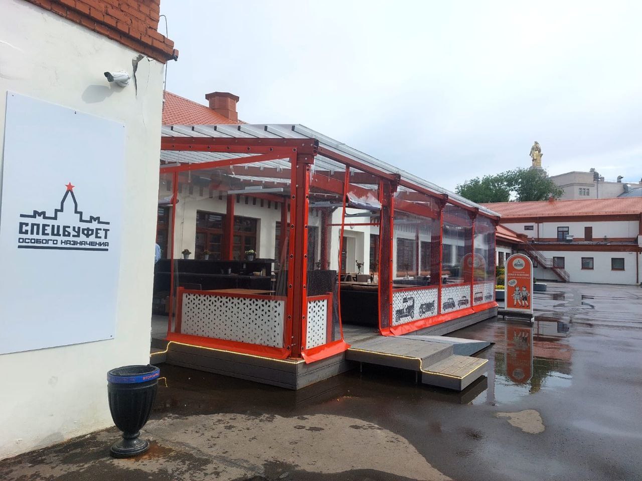 ПВХ шторы для летней террасы кафе в Кантемировке